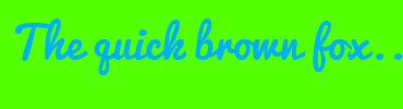 Image with Font Color 00B0FF and Background Color 53FF00